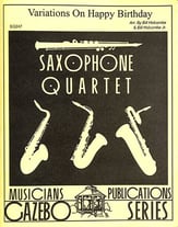 Variations on Happy Birthday SATB Saxophone Quartet cover